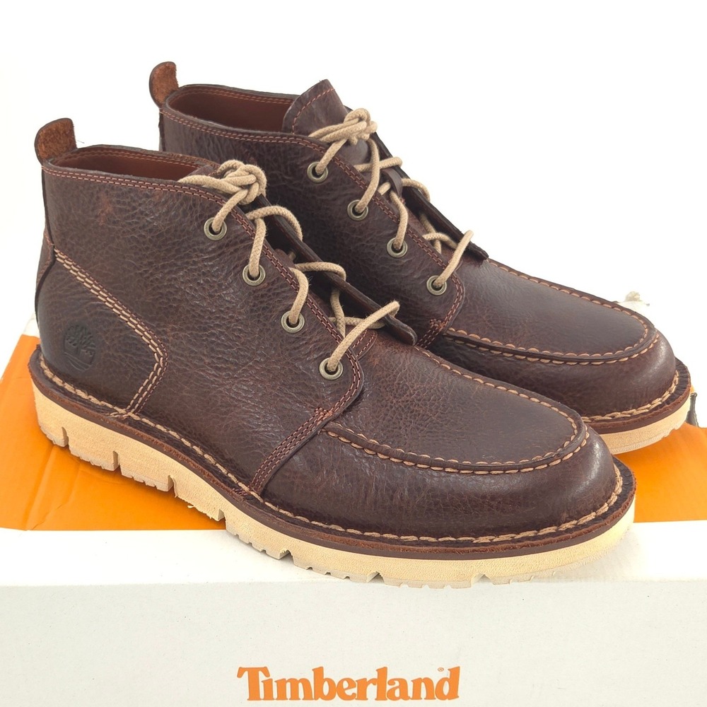 Timberland Westmore Chukka Boots Mens 8 Brown Leather Moc-toe TB0A1JTW245 NEW